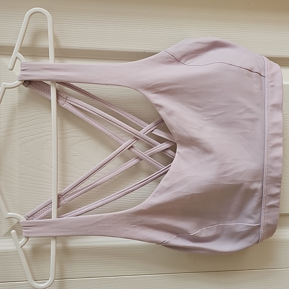 Lululemon Light Pink Strappy Sports Bra - Picture 4 of 5